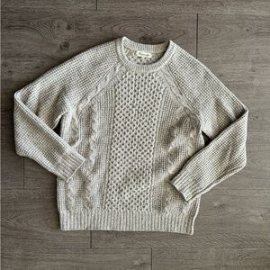 Madewell Cableknit Fisherman Sweater in Natural Size L